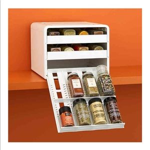 YouCopia SpiceStack Adjustable Spice Rack in White